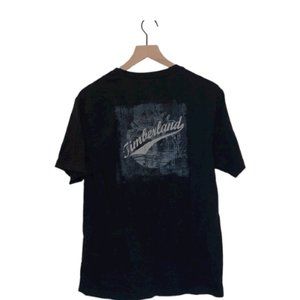 Timberland Men's Black Logo Tee Crewneck Medium